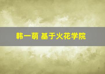 韩一萌 基于火花学院